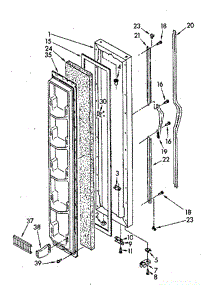 Freezer Door parts for Whirlpool Refrigerator ED20AKXSN00 from AppliancePartsPros.com