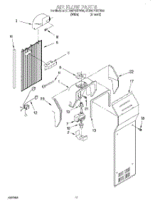 10 - Air Flow parts for Whirlpool Refrigerator 8ED25PQXFN00 from AppliancePartsPros.com