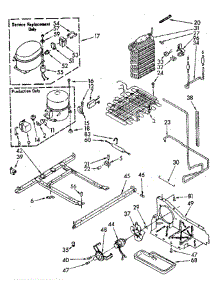 Unit parts for Whirlpool Refrigerator ED20AKXSN00 from AppliancePartsPros.com