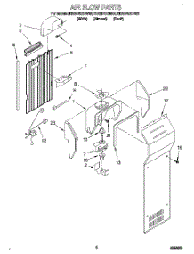 05 - Air Flow parts for Whirlpool Refrigerator ED22DSXDW02 from AppliancePartsPros.com