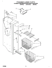 04 - Freezer Liner parts for Whirlpool Refrigerator ED22HDXBB00 from AppliancePartsPros.com