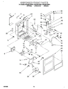 09 - Dispenser Front parts for Whirlpool Refrigerator ED22HDXBB00 from AppliancePartsPros.com