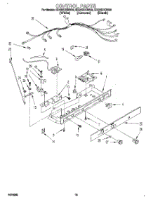 12 - Control, Lit / Optional parts for Whirlpool Refrigerator ED22HDXBB00 from AppliancePartsPros.com