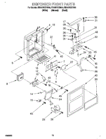 09 - Dispenser Front parts for Whirlpool Refrigerator ED22DSXDW02 from AppliancePartsPros.com