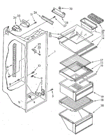 Refrigerator Liner parts for Whirlpool Refrigerator ED20PKXSG02 from AppliancePartsPros.com