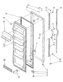 Refrigerator Door parts for Whirlpool Refrigerator ED20PKXSG02 from AppliancePartsPros.com