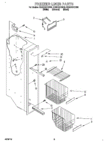 04 - Freezer Liner parts for Whirlpool Refrigerator ED22DSXDN00 from AppliancePartsPros.com