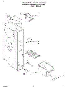 04 - Freezer Liner parts for Whirlpool Refrigerator ED22PWXDW00 from AppliancePartsPros.com