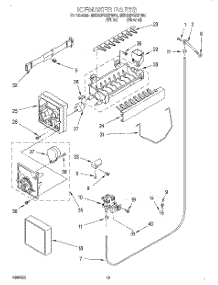 12 - Ice Maker, Lit / Optional parts for Whirlpool Refrigerator 8ED25PQXFN01 from AppliancePartsPros.com