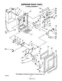 07 - Dispenser Front parts for Whirlpool Refrigerator ED22EMXPWR0 from AppliancePartsPros.com