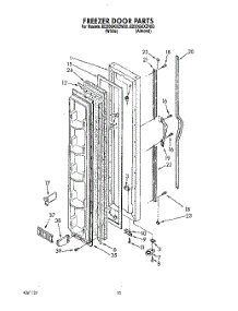 06 - Freezer Door parts for Whirlpool Refrigerator ED20GKXZW00 from AppliancePartsPros.com