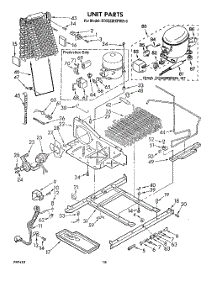 10 - Unit parts for Whirlpool Refrigerator ED22EMXPWR0 from AppliancePartsPros.com