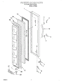 05 - Freezer Door parts for Whirlpool Refrigerator ED20ZKXFW00 from AppliancePartsPros.com