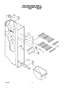 04 - Freezer Liner parts for Whirlpool Refrigerator ED20ZKXAN00 from AppliancePartsPros.com
