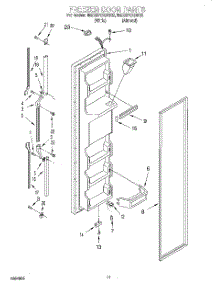 07 - Freezer Door parts for Whirlpool Refrigerator 8ED25PQXDN02 from AppliancePartsPros.com
