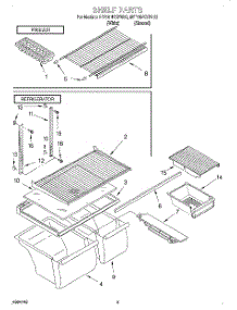 05 - Shelf, Lit / Optional parts for Whirlpool Refrigerator 9ET18NKXFN00 from AppliancePartsPros.com