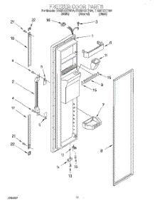 08 - Freezer Door parts for Whirlpool Refrigerator ED22DQXEN04 from AppliancePartsPros.com