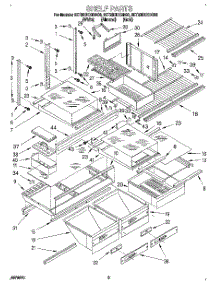 04 - Shelf, Lit / Optional parts for Whirlpool Refrigerator 8ET20DKXBN00 from AppliancePartsPros.com