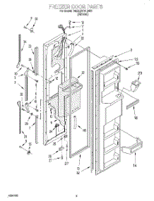 06 - Freezer Door parts for Whirlpool Refrigerator 7MED20TWDN00 from AppliancePartsPros.com