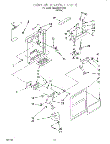 07 - Dispenser Front parts for Whirlpool Refrigerator 7MED20TWDN00 from AppliancePartsPros.com