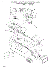 05 - Motor And Ice Container parts for Whirlpool Refrigerator 8ED27DQXDW03 from AppliancePartsPros.com