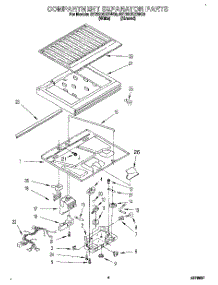 03 - Compartment Separator parts for Whirlpool Refrigerator 8ET22DKXBN00 from AppliancePartsPros.com