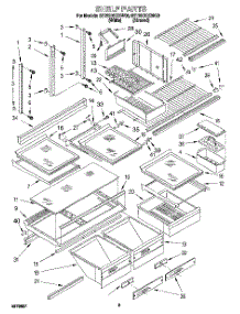 04 - Shelf, Lit / Optional parts for Whirlpool Refrigerator 8ET22DKXBN00 from AppliancePartsPros.com