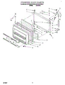 07 - Freezer Door parts for Whirlpool Refrigerator 8ET22DKXBN00 from AppliancePartsPros.com