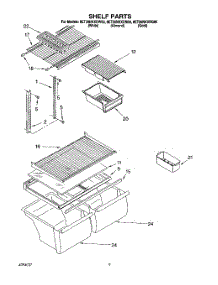 05 - Shelf, Lit / Optional parts for Whirlpool Refrigerator 8ET20NKXDW00 from AppliancePartsPros.com