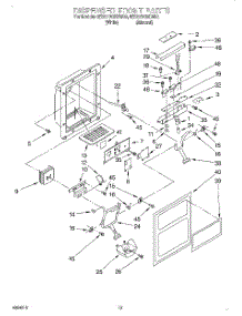 08 - Dispenser Front parts for Whirlpool Refrigerator 8ED27DQXDW03 from AppliancePartsPros.com