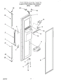 07 - Freezer Door parts for Whirlpool Refrigerator 7ED27DQXDN02 from AppliancePartsPros.com