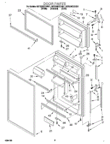 02 - Door parts for Whirlpool Refrigerator 8ET20NKXDG01 from AppliancePartsPros.com