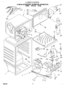 03 - Liner parts for Whirlpool Refrigerator 8ET20NKXDG01 from AppliancePartsPros.com