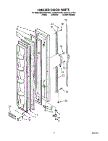 05 - Freezer Door parts for Whirlpool Refrigerator ED20ZKXYW01 from AppliancePartsPros.com