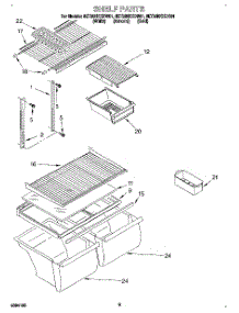 05 - Shelf, Lit / Optional parts for Whirlpool Refrigerator 8ET20NKXDG01 from AppliancePartsPros.com