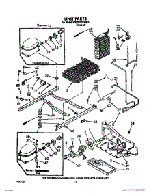 10 - Unit parts for Whirlpool Refrigerator 8ED25DQXXN00 from AppliancePartsPros.com