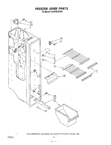 04 - Freezer Liner parts for Whirlpool Refrigerator ED20PKXSW00 from AppliancePartsPros.com
