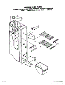 04 - Freezer Liner parts for Whirlpool Refrigerator ED20PKXSW02 from AppliancePartsPros.com
