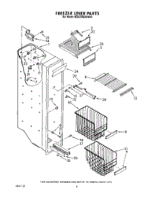 05 - Freezer Liner parts for Whirlpool Refrigerator 8ED25RQXXW00 from AppliancePartsPros.com