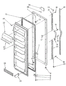 Refrigerator Door parts for Whirlpool Refrigerator ED20PKXSF01 from AppliancePartsPros.com