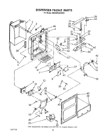 09 - Dispenser Front parts for Whirlpool Refrigerator 8ED25RQXXW00 from AppliancePartsPros.com