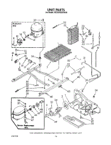 10 - Unit parts for Whirlpool Refrigerator 8ED25RQXXW00 from AppliancePartsPros.com