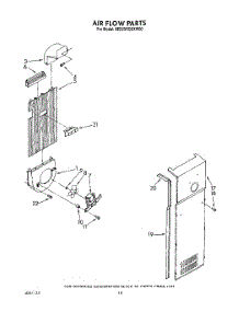11 - Air Flow parts for Whirlpool Refrigerator 8ED25RQXXW00 from AppliancePartsPros.com
