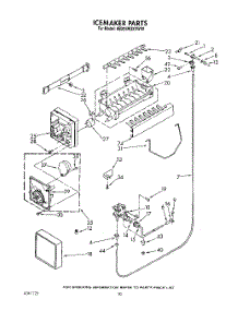 13 - Icemaker, Lit / Optional parts for Whirlpool Refrigerator 8ED25RQXXW00 from AppliancePartsPros.com