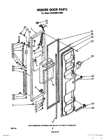 05 - Freezer Door parts for Whirlpool Refrigerator ED22MM1LWR0 from AppliancePartsPros.com