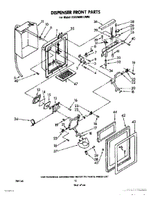 07 - Dispenser Front parts for Whirlpool Refrigerator ED22MM1LWR0 from AppliancePartsPros.com