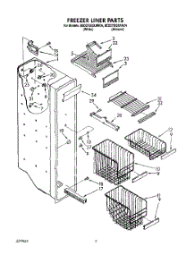 04 - Freezer Liner parts for Whirlpool Refrigerator 8ED27DQXAW04 from AppliancePartsPros.com