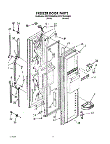 07 - Freezer Door parts for Whirlpool Refrigerator 8ED27DQXAW04 from AppliancePartsPros.com