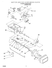 05 - Motor And Ice Container parts for Whirlpool Refrigerator 7GD25SFXHS02 from AppliancePartsPros.com