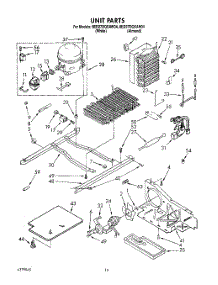 09 - Unit Parts parts for Whirlpool Refrigerator 8ED27DQXAW04 from AppliancePartsPros.com